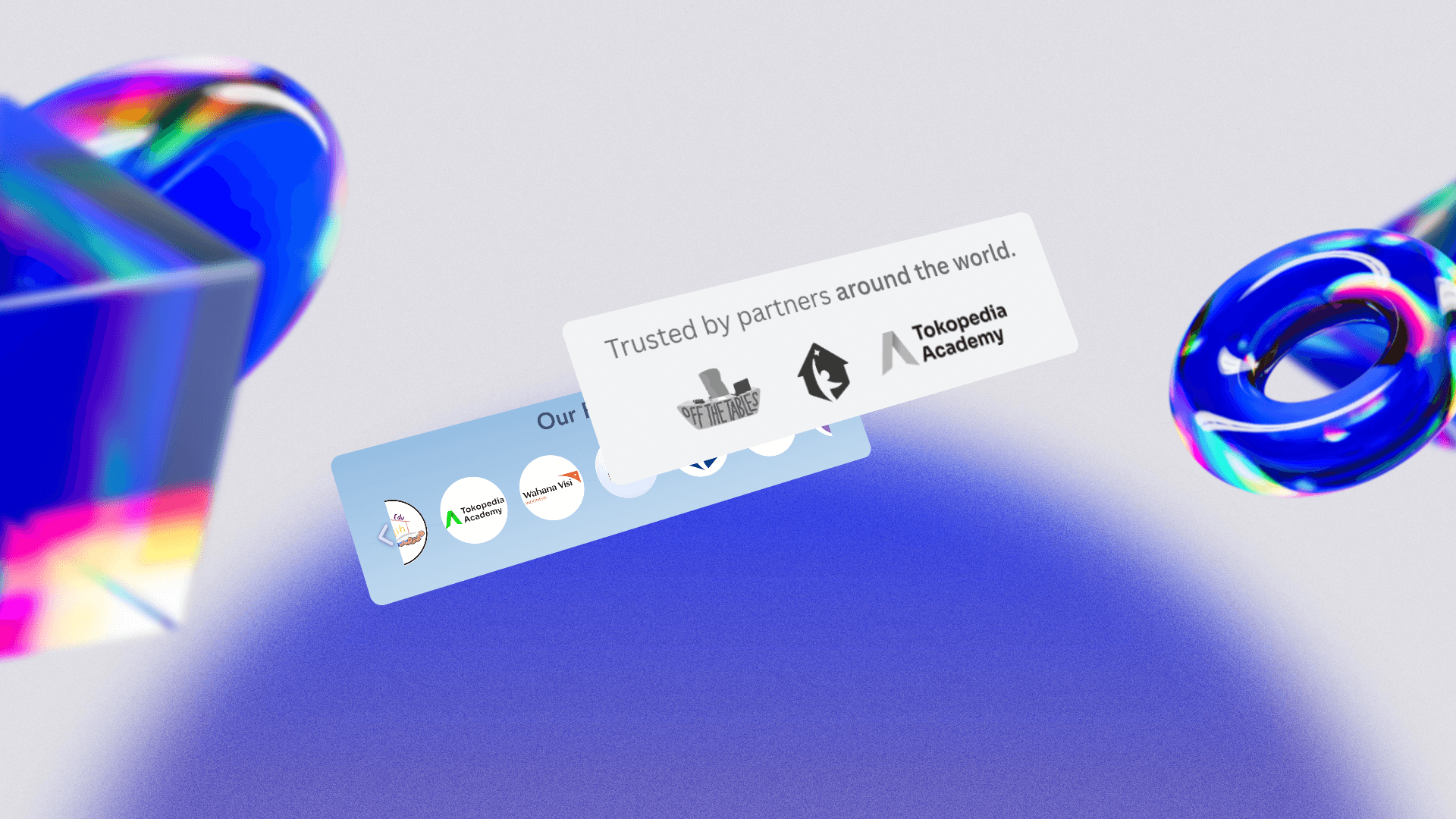 A new cleaner design concept for GenDigital's "Trusted by" section in their landing page.